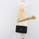 Christian Dior Trotter Canvas Chain Shoulder Bag Black Gold Auth ep16160-25