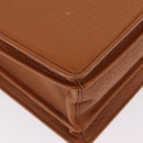 Burberrys Business Bag Leather Brown Gold Auth ep16161-16