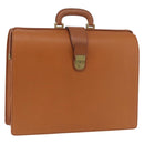 Burberrys Business Bag Leather Brown Gold Auth ep16161-1