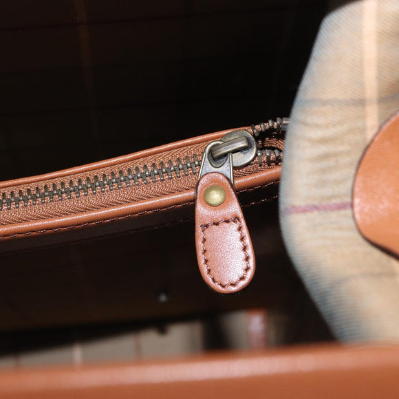 Burberrys Business Bag Leather Brown Gold Auth ep16161