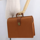Burberrys Business Bag Leather Brown Gold Auth ep16161-27