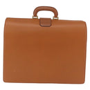Burberrys Business Bag Leather Brown Gold Auth ep16161-2