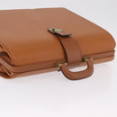 Burberrys Business Bag Leather Brown Gold Auth ep16161-8