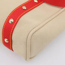 LOUIS VUITTON Antigua Cabas MM Tote Bag Canvas Beige Red M40035 LV Auth ep16163V-15