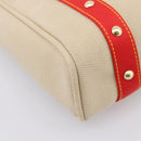 LOUIS VUITTON Antigua Cabas MM Tote Bag Canvas Beige Red M40035 LV Auth ep16163V-16