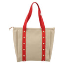 LOUIS VUITTON Antigua Cabas MM Tote Bag Canvas Beige Red M40035 LV Auth ep16163V-2