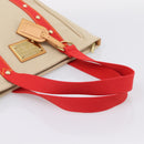 LOUIS VUITTON Antigua Cabas MM Tote Bag Canvas Beige Red M40035 LV Auth ep16163V-7