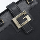 GUCCI Hand Bag Leather Canvas Black Gold 002 1113 Auth ep16164A-17