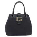 GUCCI Hand Bag Leather Canvas Black Gold 002 1113 Auth ep16164A-13