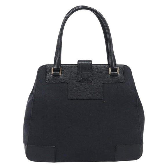 GUCCI Hand Bag Leather Canvas Black Gold 002 1113 Auth ep16164A
