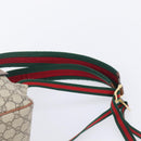 GUCCI GG Supreme Web Sherry Line Backpack PVC Beige Gold 427042 Auth ep16166A-16