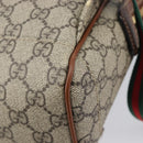 GUCCI GG Supreme Web Sherry Line Backpack PVC Beige Gold 427042 Auth ep16166A-19