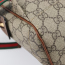 GUCCI GG Supreme Web Sherry Line Backpack PVC Beige Gold 427042 Auth ep16166A-20