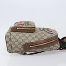 GUCCI GG Supreme Web Sherry Line Backpack PVC Beige Gold 427042 Auth ep16166A-3