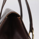CELINE Hand Bag Leather Brown Gold Auth ep16168-7