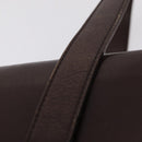 CELINE Hand Bag Leather Brown Gold Auth ep16168-19