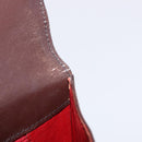 CELINE Hand Bag Leather Brown Gold Auth ep16168-32