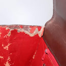 CELINE Hand Bag Leather Brown Gold Auth ep16168-33