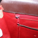 CELINE Hand Bag Leather Brown Gold Auth ep16168-34