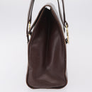 CELINE Hand Bag Leather Brown Gold Auth ep16168-4