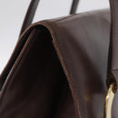 CELINE Hand Bag Leather Brown Gold Auth ep16168-15