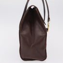 CELINE Hand Bag Leather Brown Gold Auth ep16168-5