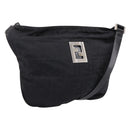 FENDI Zucca Canvas Shoulder Bag Black Auth ep16169-1