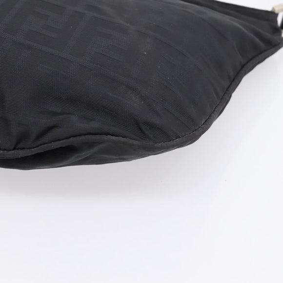 FENDI Zucca Canvas Shoulder Bag Black Auth ep16169
