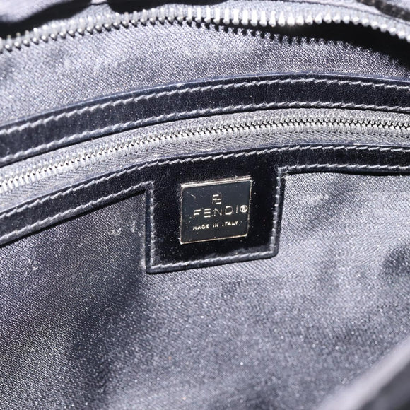 FENDI Zucca Canvas Shoulder Bag Black Auth ep16169