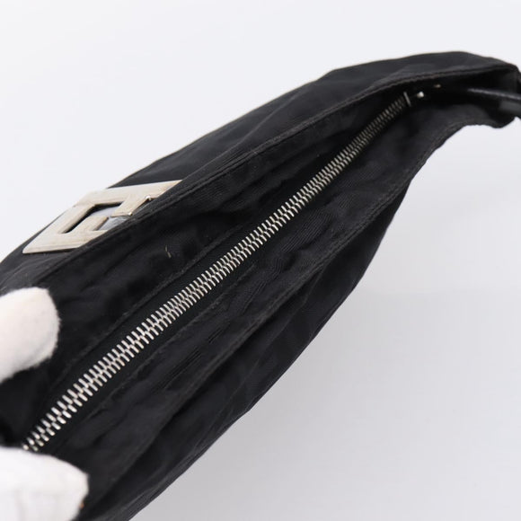 FENDI Zucca Canvas Shoulder Bag Black Auth ep16169