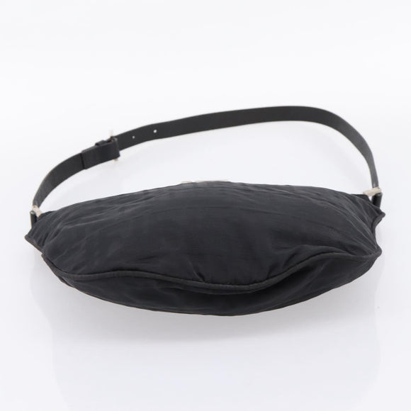 FENDI Zucca Canvas Shoulder Bag Black Auth ep16169