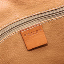 CELINE Macadam Canvas Boston Bag PVC Leather Brown Gold Auth ep16176-21