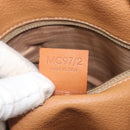 CELINE Macadam Canvas Boston Bag PVC Leather Brown Gold Auth ep16176-11