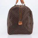 CELINE Macadam Canvas Boston Bag PVC Leather Brown Gold Auth ep16176-3