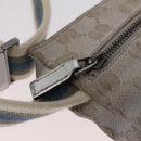 GUCCI GG Canvas Waist Bag Silver 28566 Auth ep16179-21