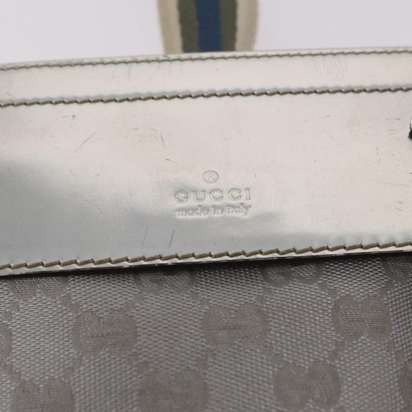 GUCCI GG Canvas Waist Bag Silver 28566 Auth ep16179