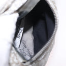 GUCCI GG Canvas Waist Bag Silver 28566 Auth ep16179-11