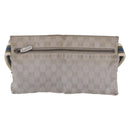 GUCCI GG Canvas Waist Bag Silver 28566 Auth ep16179-2