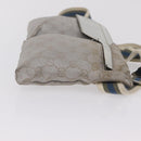 GUCCI GG Canvas Waist Bag Silver 28566 Auth ep16179-3