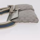 GUCCI GG Canvas Waist Bag Silver 28566 Auth ep16179-5