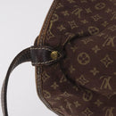 LOUIS VUITTON Monogram Mini Lin Saumur 30 Bag Brown Fuzan M95227 LV Auth ep16180-14
