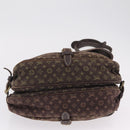 LOUIS VUITTON Monogram Mini Lin Saumur 30 Bag Brown Fuzan M95227 LV Auth ep16180-7