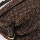 LOUIS VUITTON Monogram Mini Lin Saumur 30 Bag Brown Fuzan M95227 LV Auth ep16180-19