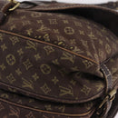 LOUIS VUITTON Monogram Mini Lin Saumur 30 Bag Brown Fuzan M95227 LV Auth ep16180-20