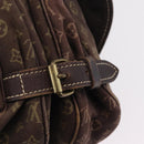 LOUIS VUITTON Monogram Mini Lin Saumur 30 Bag Brown Fuzan M95227 LV Auth ep16180-23