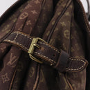 LOUIS VUITTON Monogram Mini Lin Saumur 30 Bag Brown Fuzan M95227 LV Auth ep16180-24