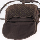 LOUIS VUITTON Monogram Mini Lin Saumur 30 Bag Brown Fuzan M95227 LV Auth ep16180-33