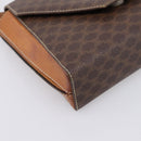 CELINE Macadam Canvas Shoulder Bag PVC Leather Brown Gold Auth ep16182-14