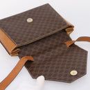 CELINE Macadam Canvas Shoulder Bag PVC Leather Brown Gold Auth ep16182-18