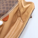 CELINE Macadam Canvas Shoulder Bag PVC Leather Brown Gold Auth ep16182-20